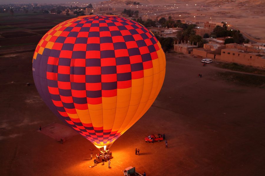 Sunrise hot-air balloon